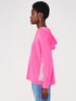 Brodie Cashmere Knitwear Brodie Cashmere Neon Pink and Grey Contrast Hoodie izzi-of-baslow