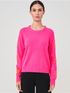 Brodie Cashmere Knitwear Brodie Cashmere Neon Pink Star Sleeve Jumper izzi-of-baslow