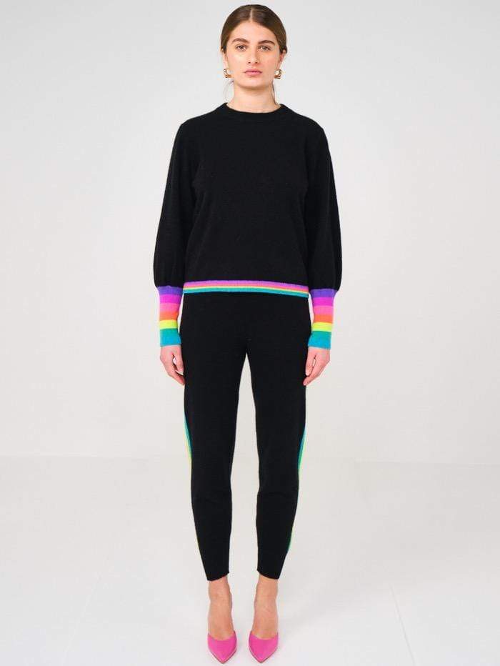 Brodie Cashmere Knitwear Brodie Cashmere Rainbow Cuff Balloon Sleeve Jumper izzi-of-baslow