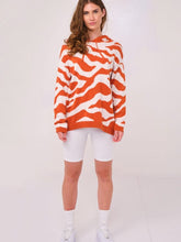 Brodie Cashmere Knitwear Brodie Cashmere ZEBRA Orange Hoodie izzi-of-baslow