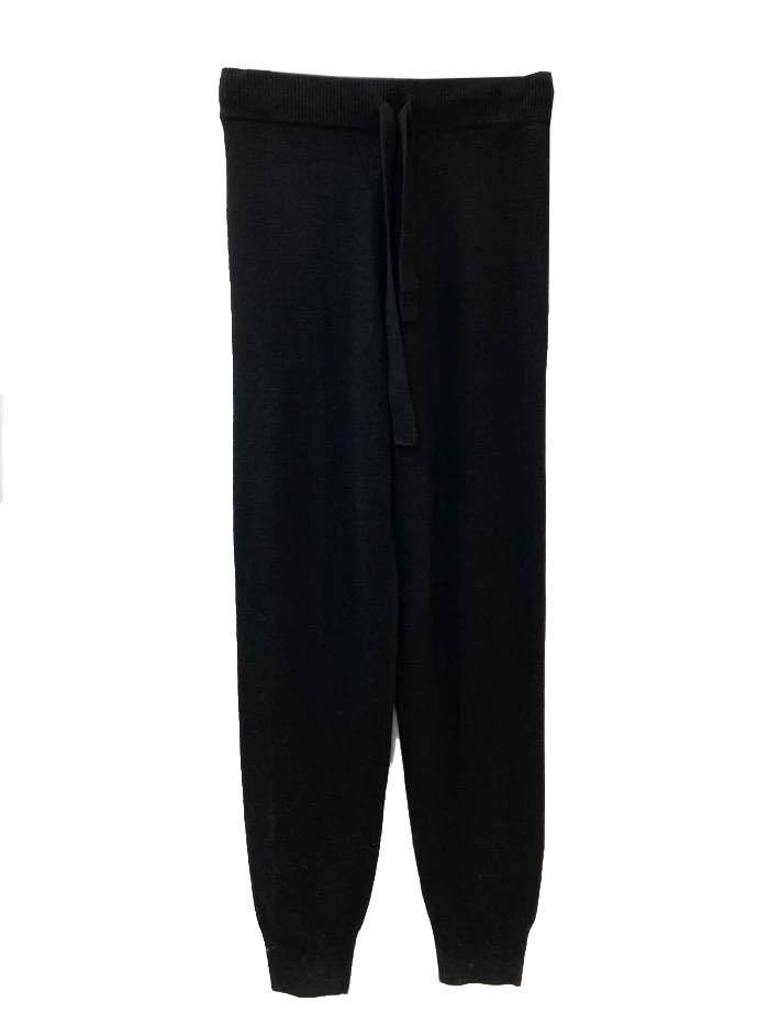 Brodie Cashmere Loungewear Brodie Cashmere Black Knit Jogger izzi-of-baslow