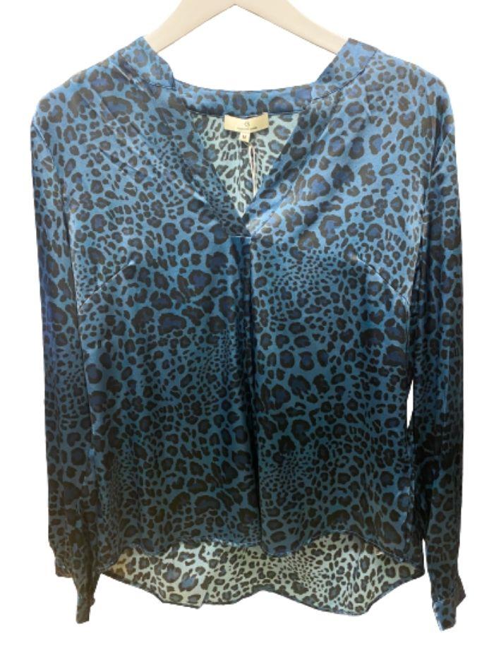 Charlotte Sparre Tops Charlotte Sparre Animal Print Spark Silk Blouse 2423 izzi-of-baslow