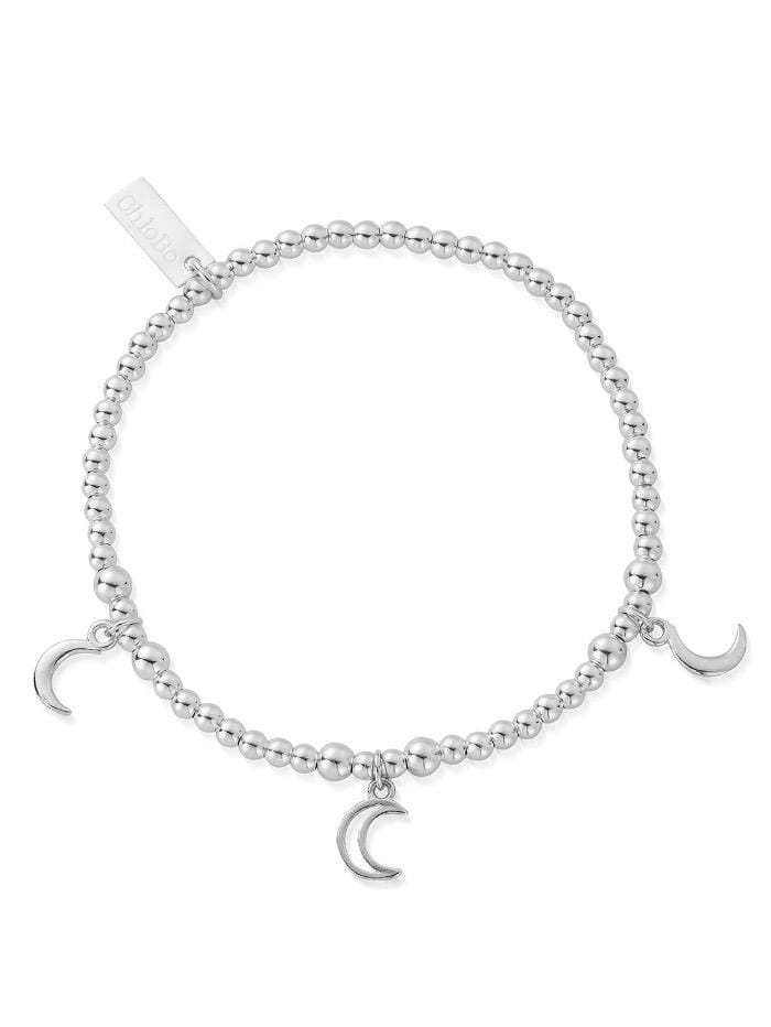 ChloBo Jewellery One Size Chlobo 60 Silver Triple Moon Bracelet SBSB1104586 izzi-of-baslow