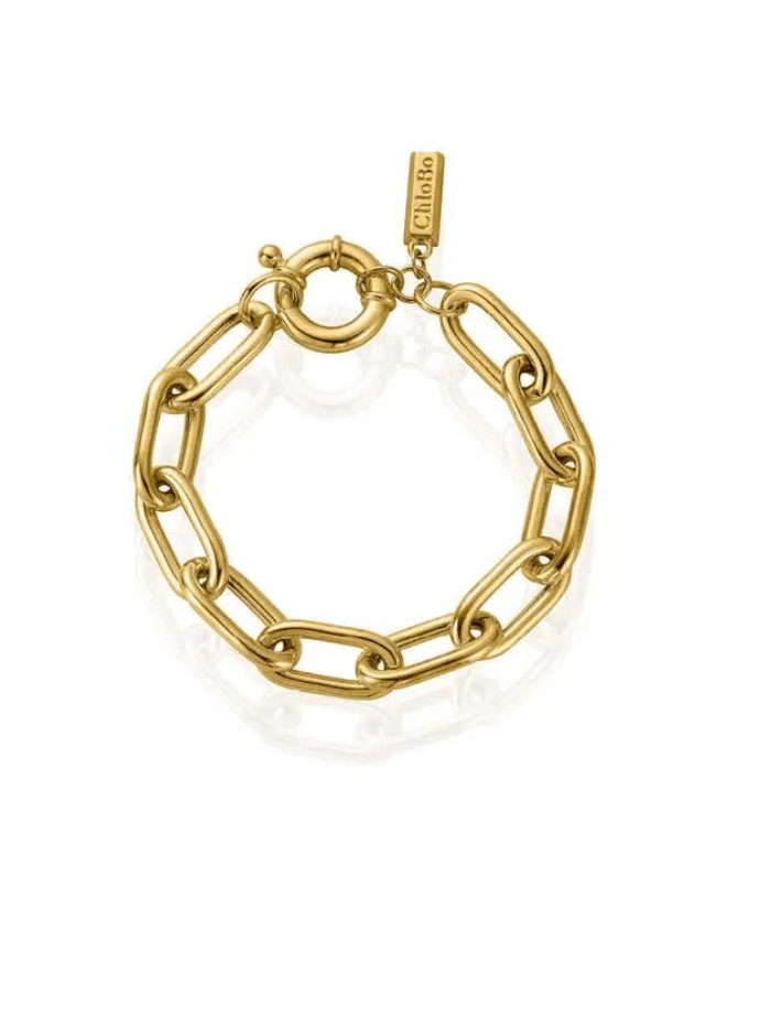 ChloBo Jewellery One Size ChloBo 95 Couture Chunky Gold Link Bracelet CC-G-BR-8-S1 izzi-of-baslow
