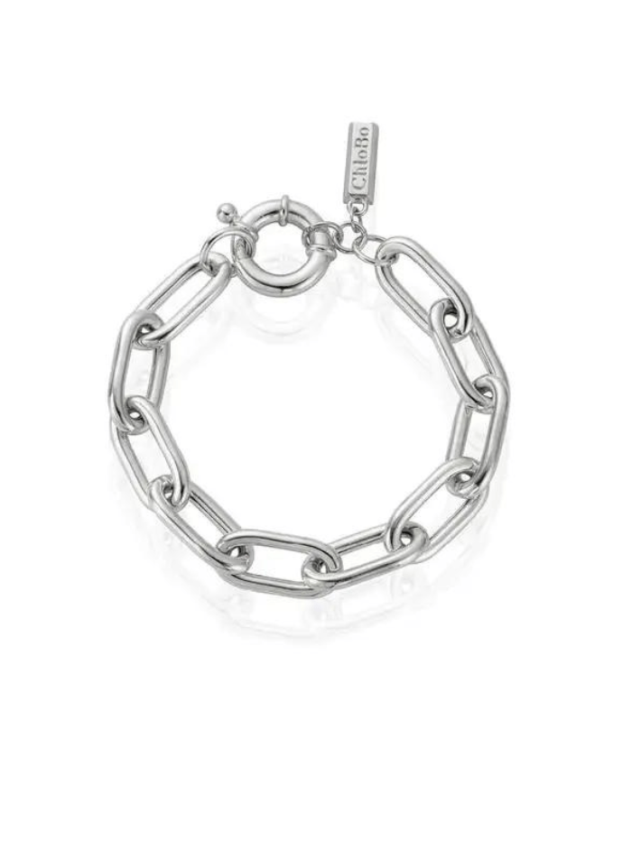 ChloBo Jewellery One Size ChloBo 96 Couture Chunky Silver Link Bracelet CC-S-BR-8-S1 izzi-of-baslow