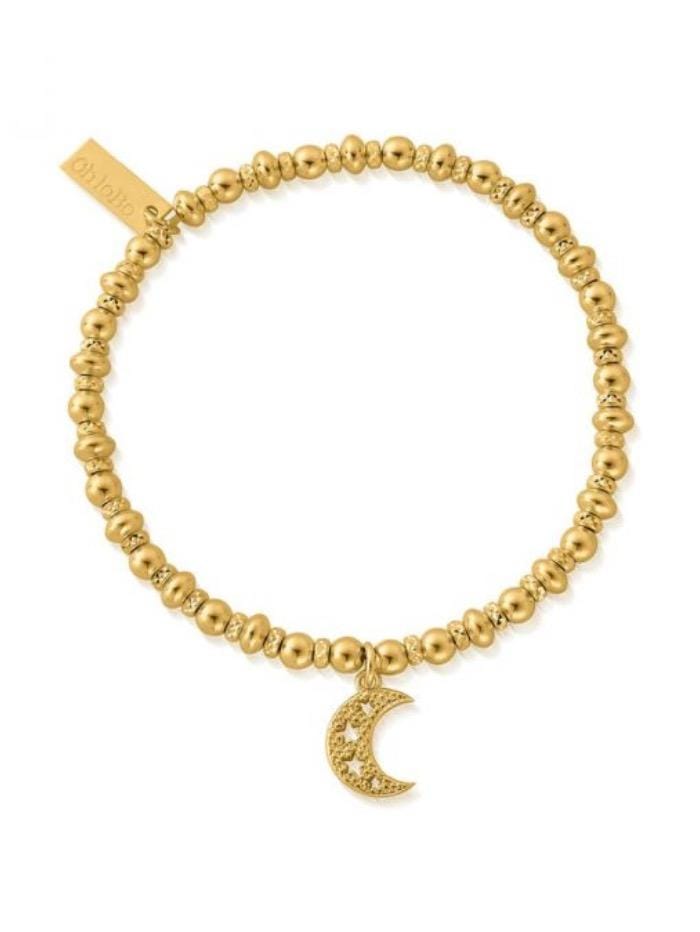 ChloBo Jewellery One Size Chlobo Gold Didi Sparkle Starry Moon Bracelet GBDS3087 izzi-of-baslow