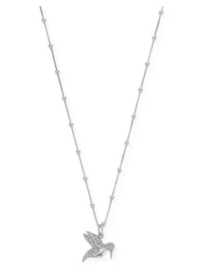 ChloBo Jewellery One Size ChloBo Silver Bobble Chain Hummingbird Necklace SNBB670 izzi-of-baslow