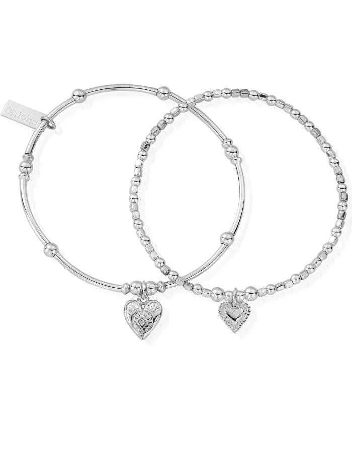 ChloBo Jewellery One Size ChloBo Silver Compassion Set Of Two Bracelets SBSET673398 izzi-of-baslow