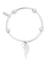 ChloBo Jewellery One Size ChloBo Silver Noodle Ball Open Heart and Angel Wing Bracelet SBNB00703 izzi-of-baslow