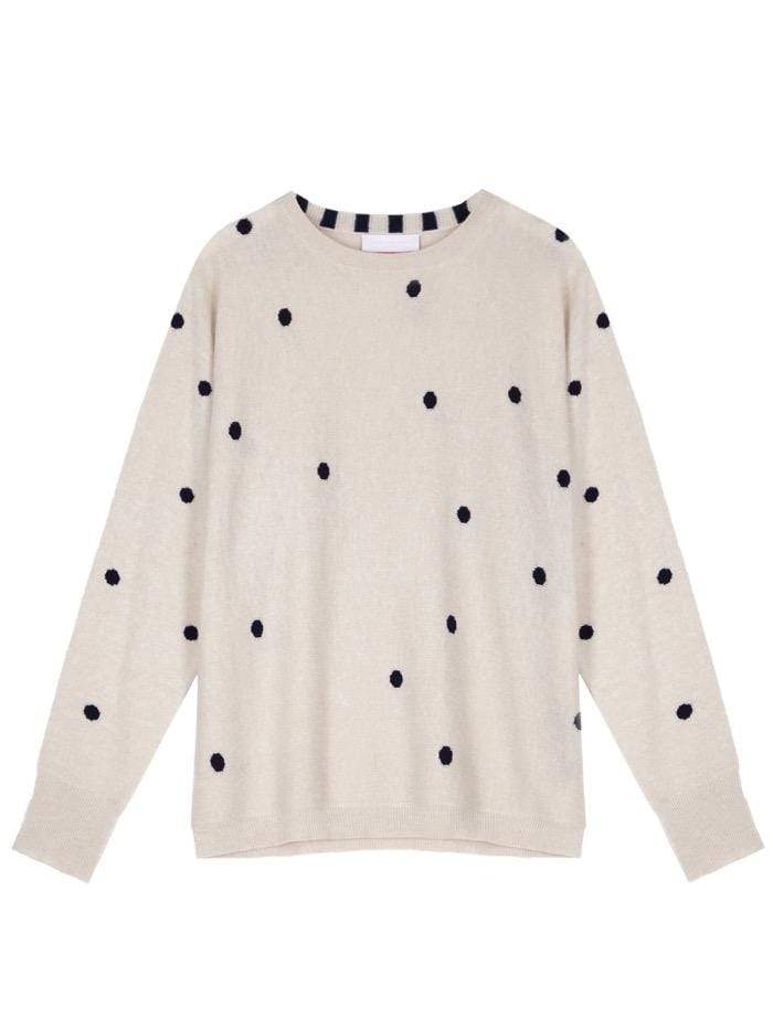 Cocoa Cashmere Knitwear Cocoa Cashmere Catriona Jumper Bone CC5024 izzi-of-baslow