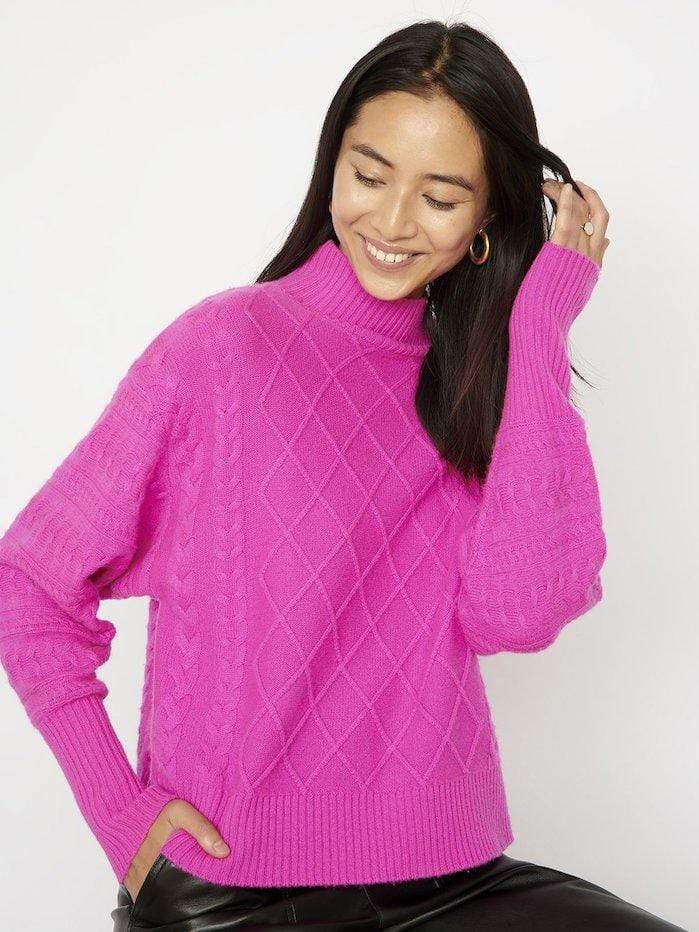 Cocoa Cashmere Knitwear Cocoa Cashmere Cerise Holly Jumper CC3278 izzi-of-baslow