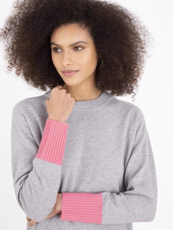 Cocoa Cashmere Knitwear Cocoa Cashmere Grey Sophie Jumper CC4007 izzi-of-baslow