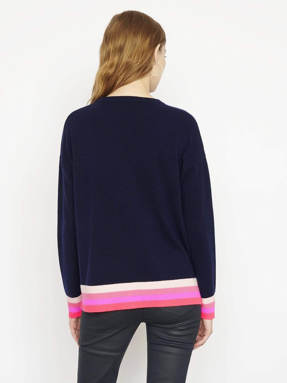 Cocoa Cashmere Knitwear Cocoa Cashmere Navy Eleanor Jumper CC3076 izzi-of-baslow