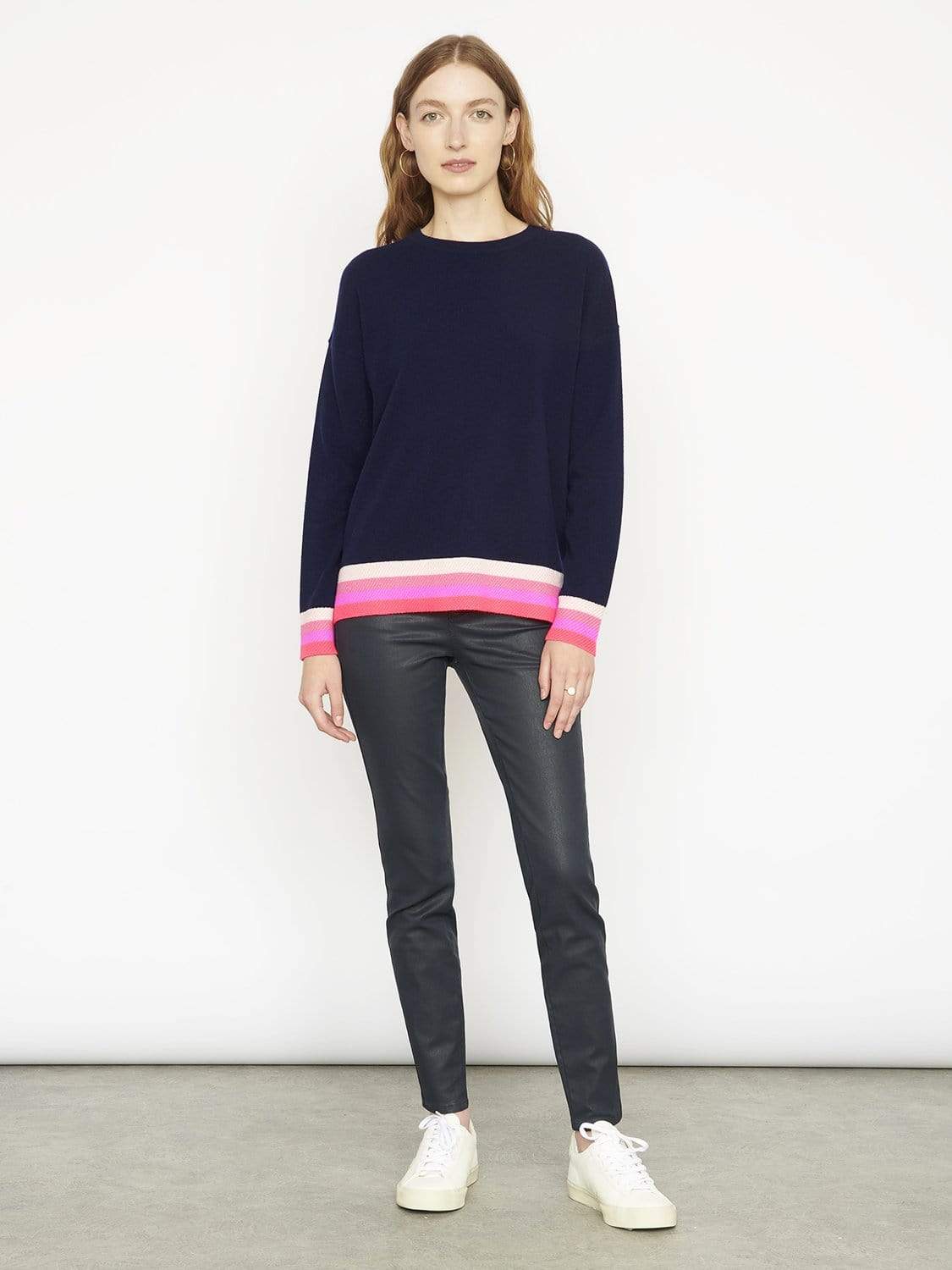 Cocoa Cashmere Knitwear Cocoa Cashmere Navy Eleanor Jumper CC3076 izzi-of-baslow