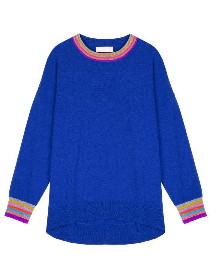 Cocoa Cashmere Knitwear Cocoa Cashmere Samara Jumper Royal Blue CC5060 izzi-of-baslow