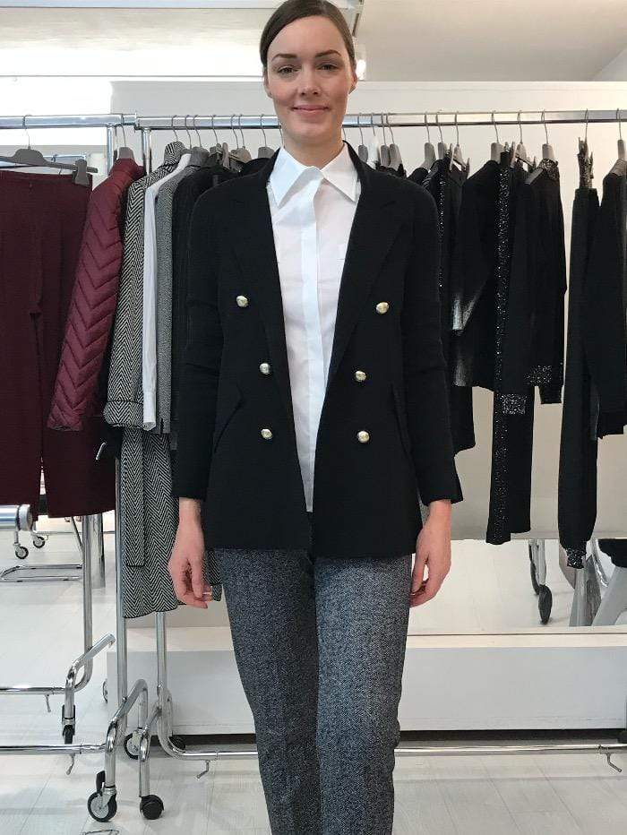 D.Exterior Coats & Jackets D.Exterior Black Knitted Jacket 50231 2NERO izzi-of-baslow