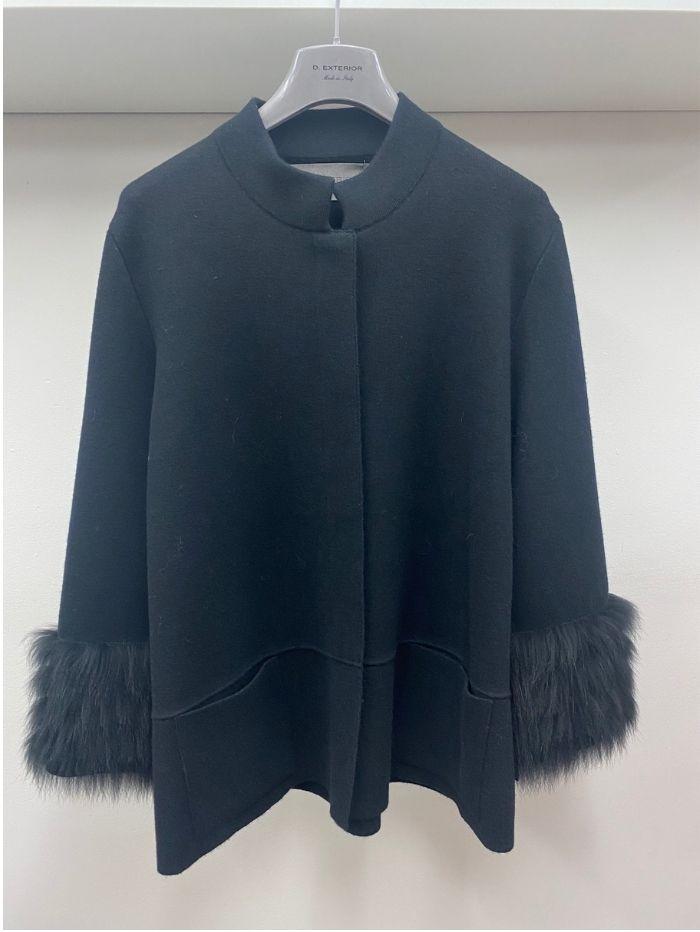 D.Exterior Coats &amp; Jackets D.Exterior Black Knitted Jacket 51123 izzi-of-baslow