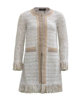 D.Exterior Coats & Jackets D.Exterior Cream and Oatmeal Knitted Jacket 50543 izzi-of-baslow