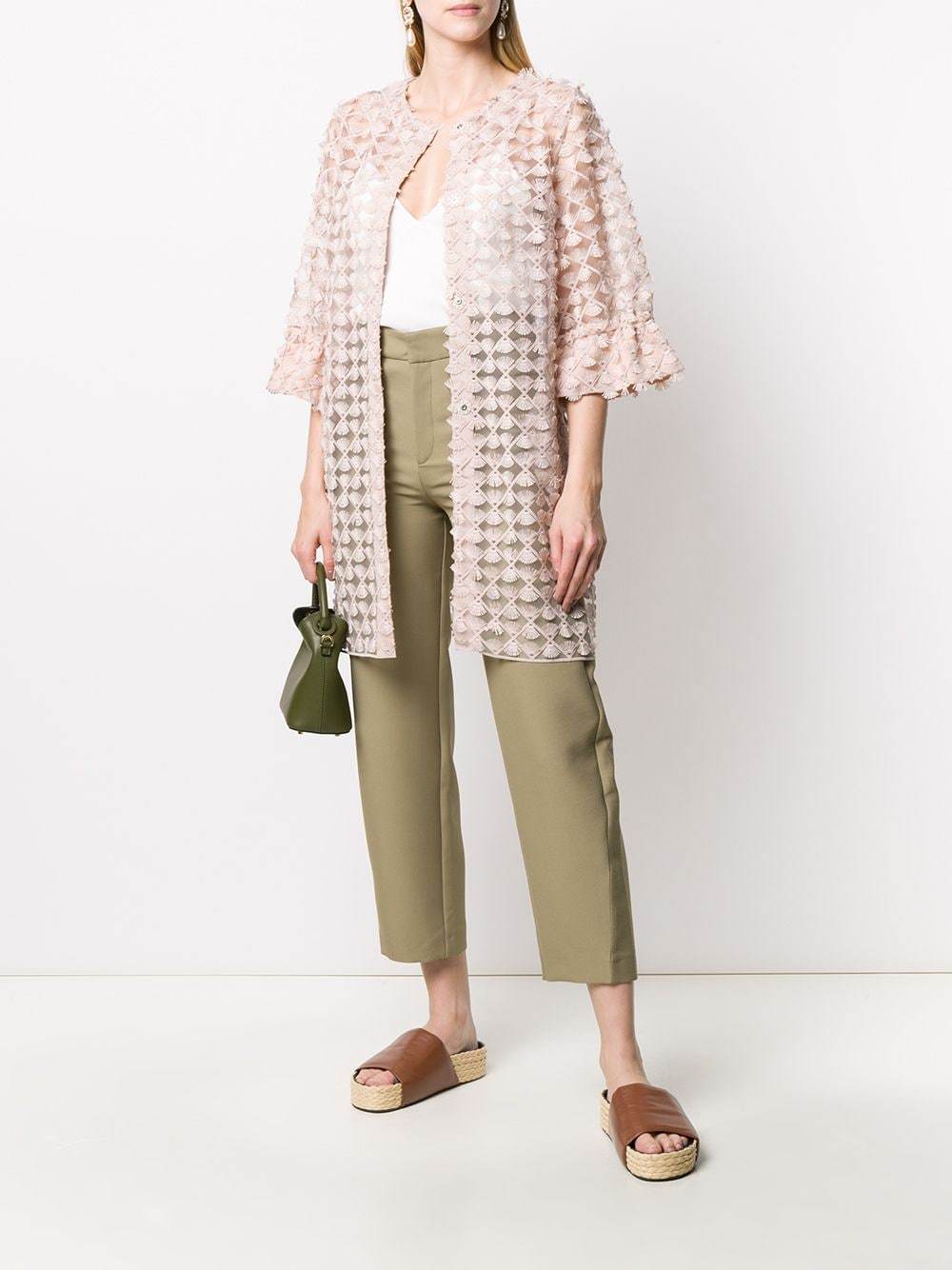 D.Exterior Coats &amp; Jackets D.Exterior Embroidered Lace Tulle Coat 50655 5NUDON izzi-of-baslow