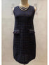 D.Exterior Dresses D.Exterior Knitted Dress Blues 50544 11BLU izzi-of-baslow