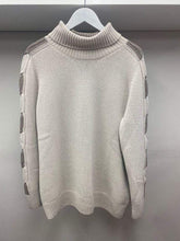 D.Exterior Jumper D.Exterior Winter White and Taupe Jumper 51201 izzi-of-baslow