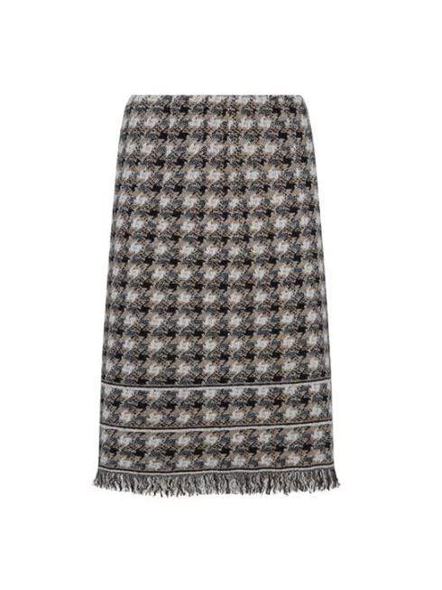 D.Exterior Skirts D.Exterior Tweed Skirt With Fringe Hem 49406 izzi-of-baslow