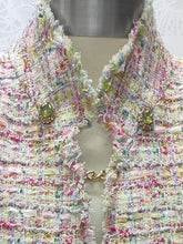 Edward Achour Paris Coats and Jackets Edward Achour Multi Pink Jacket With Jewel Clasp 421004 izzi-of-baslow