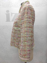 Edward Achour Paris Coats and Jackets Edward Achour Multi Pink Jacket With Jewel Clasp 421004 izzi-of-baslow