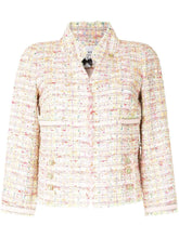 Edward Achour Paris Coats and Jackets Edward Achour Multi Pink Jacket With Jewel Clasp 421004 izzi-of-baslow