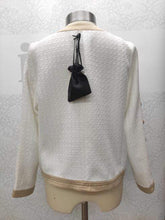 Edward Achour Paris Coats and Jackets Edward Achour White and Beige Jacket 421035 izzi-of-baslow