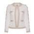 Edward Achour Paris Coats and Jackets Edward Achour White and Beige Jacket 421035 izzi-of-baslow