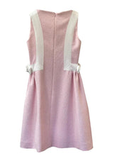 Edward Achour Paris Dresses Edward Achour Rose Tweed Embellished Dress with Bow 425027 izzi-of-baslow