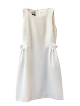 Edward Achour Paris Dresses Edward Achour White Tweed Embellished Dress with Bow 425027 izzi-of-baslow