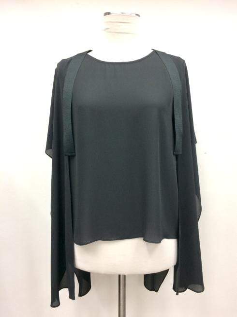 Edward Achour Paris Tops Edward Achour Paris Black Chiffon Blouse 407421 / 8515C izzi-of-baslow