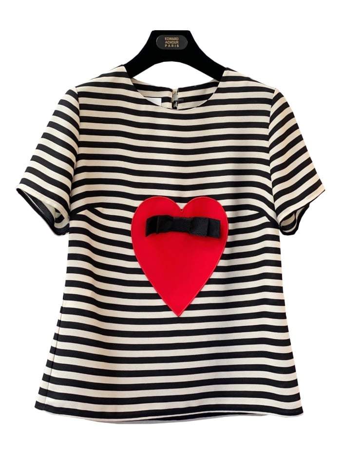 Edward Achour Paris Tops Edward Achour Top With Heart 427403 izzi-of-baslow