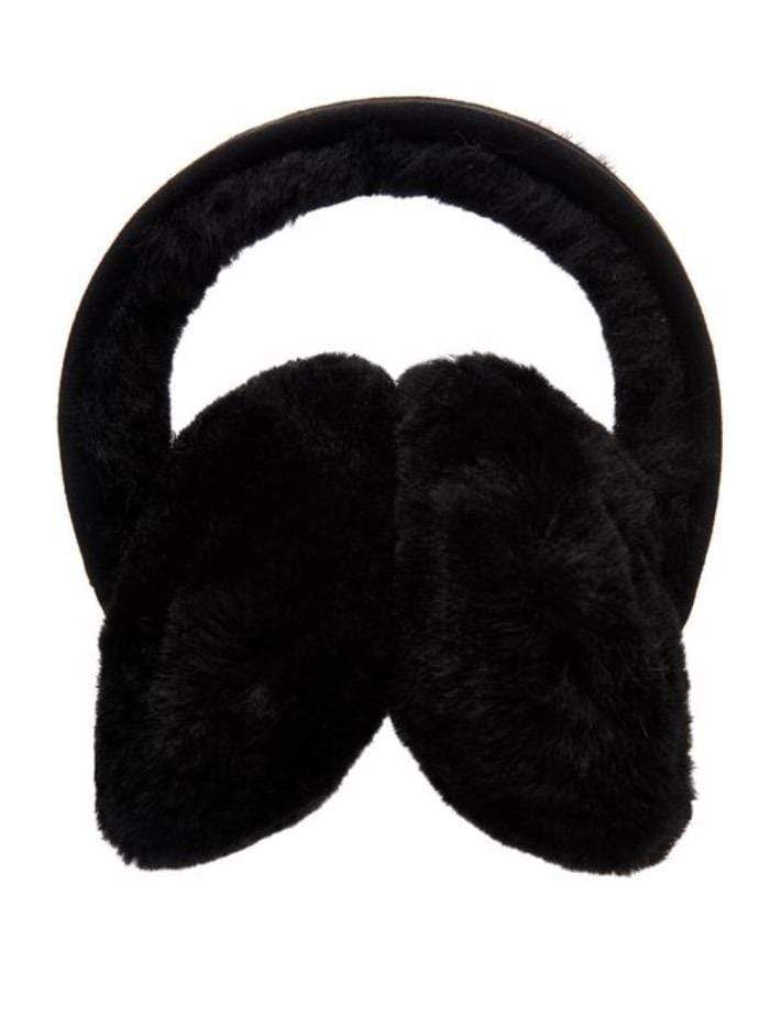 Emu Australia Accessories OS Emu Australia Angahook Black Sheepskin Earmuffs W9403 izzi-of-baslow