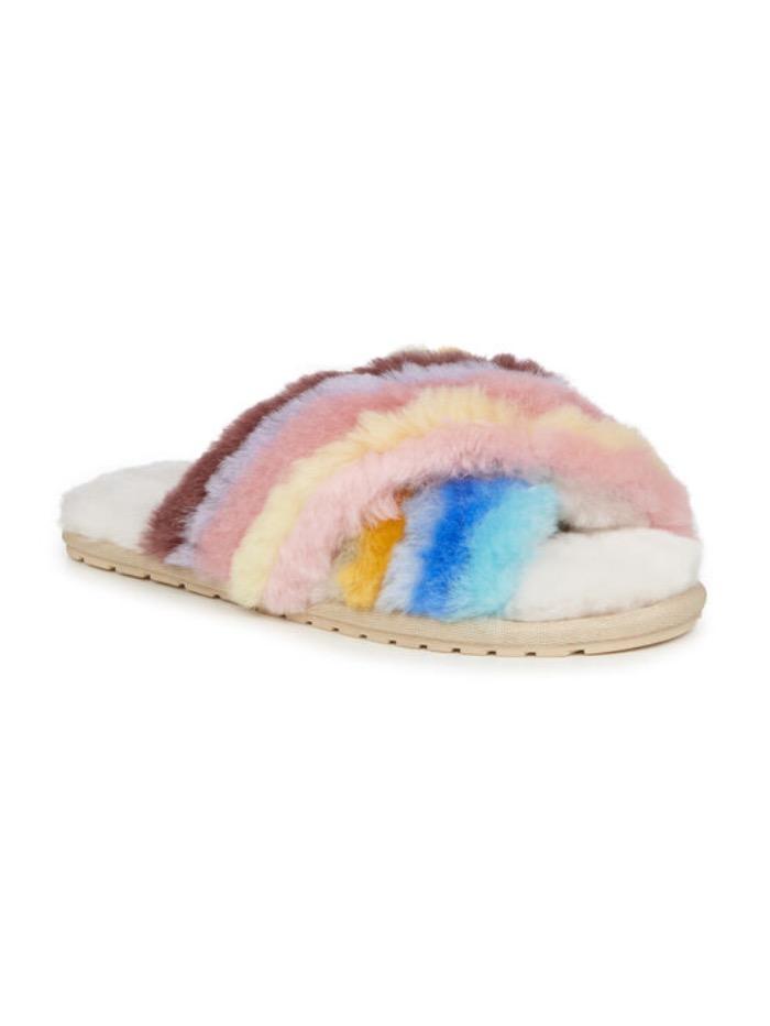 Emu Australia Loungewear Emu Australia Mayberry Rainbow Pastel Sheepskin Slippers Multi W12475 PAST izzi-of-baslow