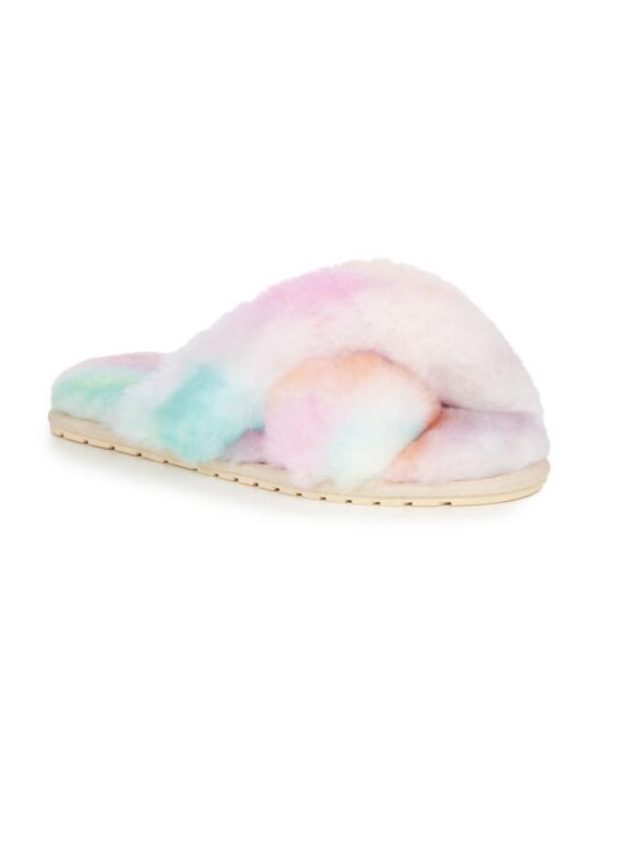 Emu Australia Loungewear Emu Australia Mayberry Tie Dye Sheepskin Slippers Fairy Floss W12655 izzi-of-baslow