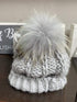 Frieda & Freddies Accessories OS Frieda & Freddies Grey Pom Pom Hat 14633c izzi-of-baslow