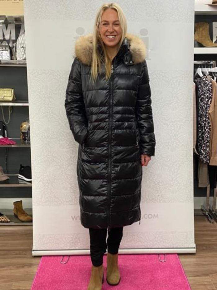 Frieda &amp; Freddies Coats and Jackets Frieda &amp; Freddies Quilted Black Puffa Coat 3880c Col 99 izzi-of-baslow