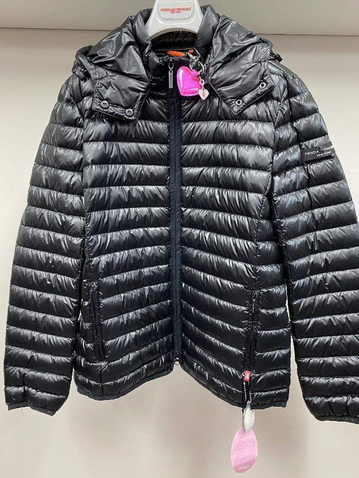 Frieda &amp; Freddies Coats and Jackets Frieda &amp; Freddies Quilted Black Puffa Jacket 3702 Col 99 izzi-of-baslow