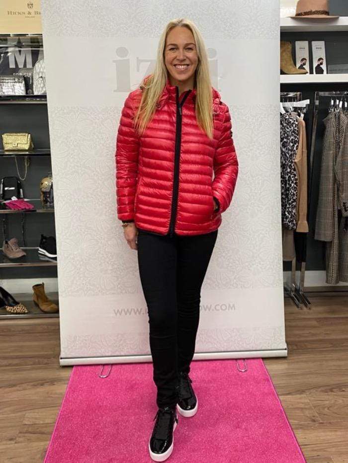 Frieda &amp; Freddies Coats and Jackets Frieda &amp; Freddies Quilted Chilli Red Puffa Jacket 3702 Col 307 izzi-of-baslow