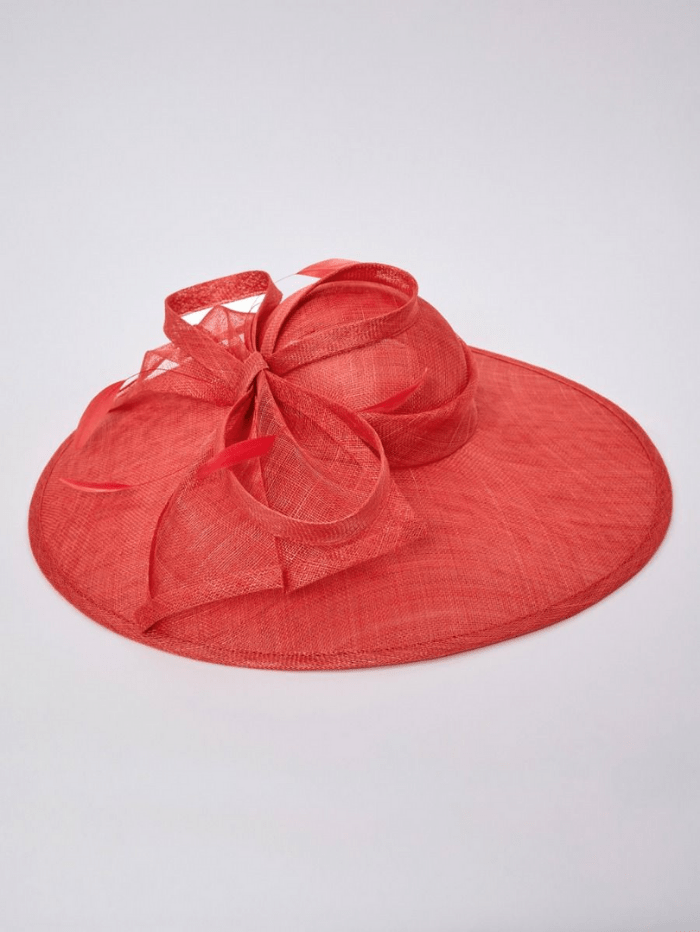 Gina Bacconi Accessories One Size Gina Bacconi Inka Hat With Bow Orange Red SBZ5744 ORD izzi-of-baslow