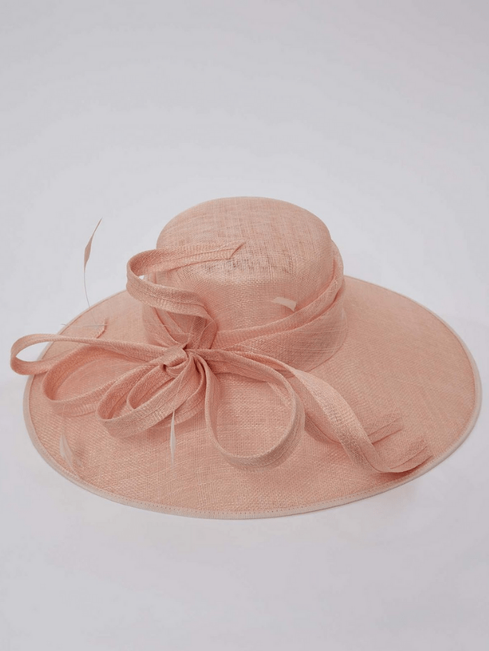 Gina Bacconi Accessories One Size Gina Bacconi Johari Two Tone Cinamay Hat Posy SBZ5740 POS izzi-of-baslow