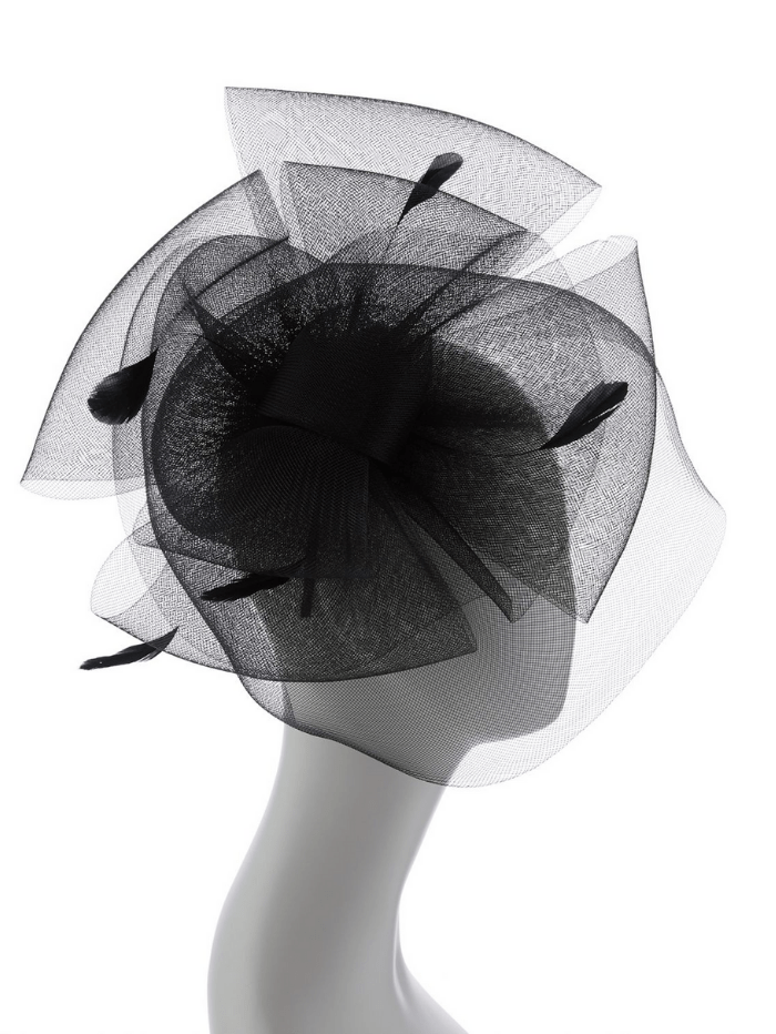 Gina Bacconi Accessories One Size Gina Bacconi Mariel Mesh Fascinator Black SSS1288 BK izzi-of-baslow