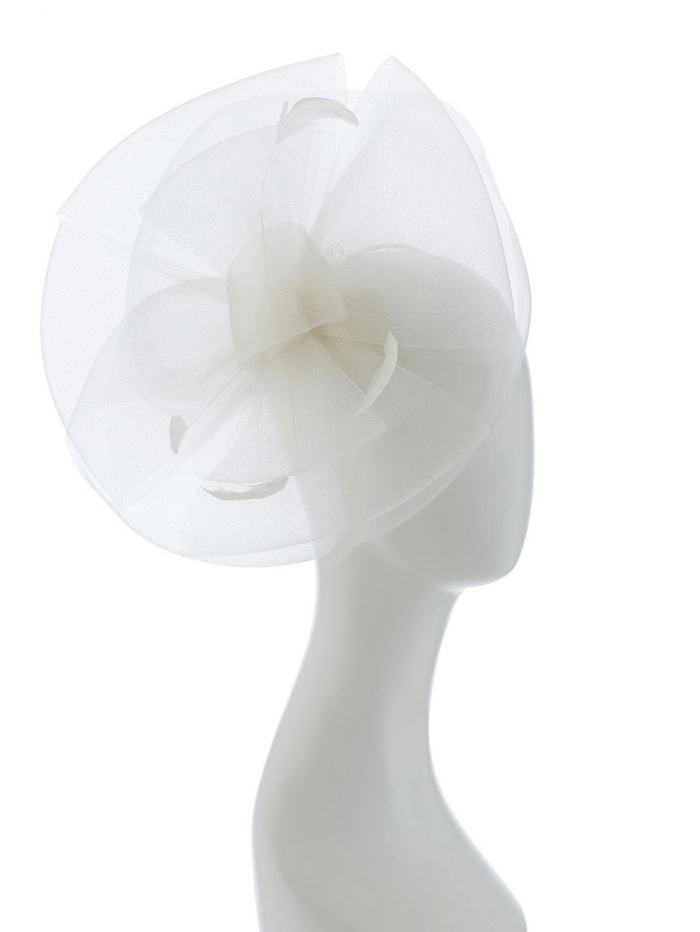 Gina Bacconi Accessories One Size Gina Bacconi Mariel Mesh Fascinator Butter Cream SSS1288 BUT izzi-of-baslow