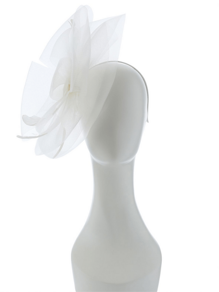 Gina Bacconi Accessories One Size Gina Bacconi Mariel Mesh Fascinator Butter Cream SSS1288 BUT izzi-of-baslow