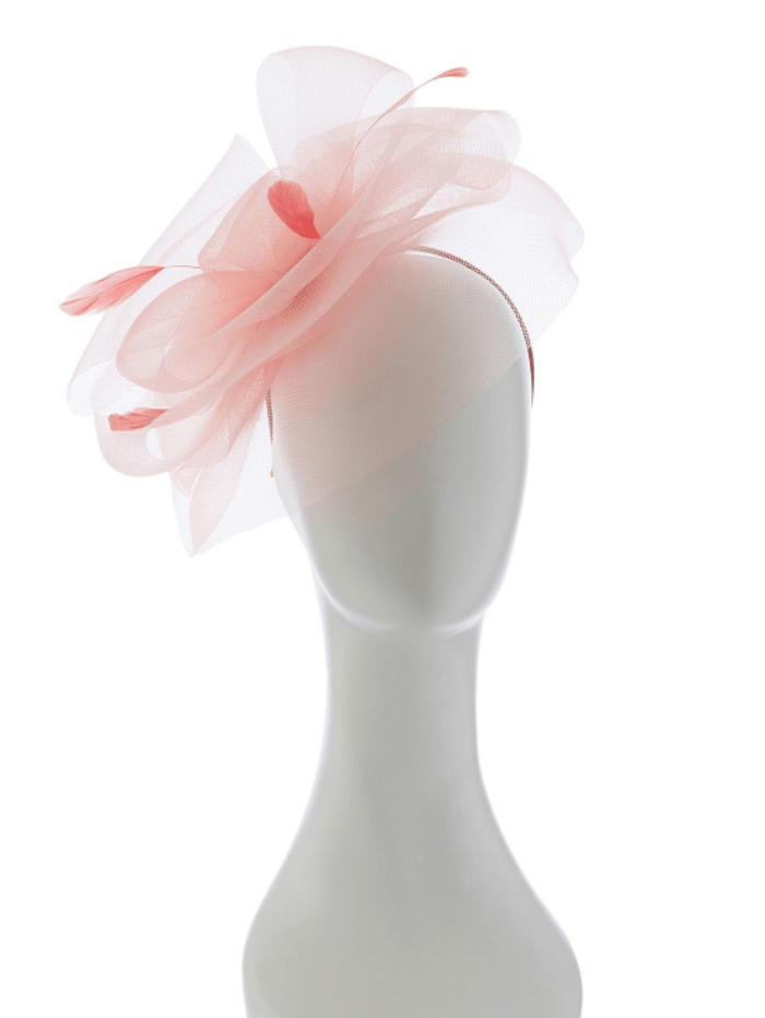 Gina Bacconi Accessories One Size Gina Bacconi Mariel Mesh Fascinator Light Pink SSS1288 izzi-of-baslow