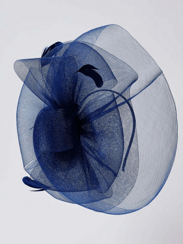 Gina Bacconi Accessories One Size Gina Bacconi Mariel Mesh Fascinator Navy SSS1288 NA izzi-of-baslow