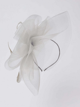 Gina Bacconi Accessories One Size Gina Bacconi Mariel Mesh Fascinator Silver Mist SSS1288 SIM izzi-of-baslow